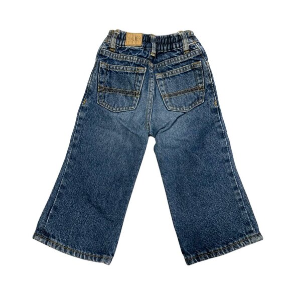 The Childrens Place Infant Boys 18 Months Bootcut Jeans Pull On Medium Wash Blue - Picture 3 of 3